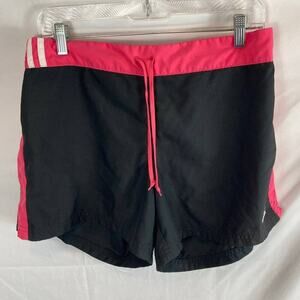 Adidas Black and Pink Athletic Shorts Size Large